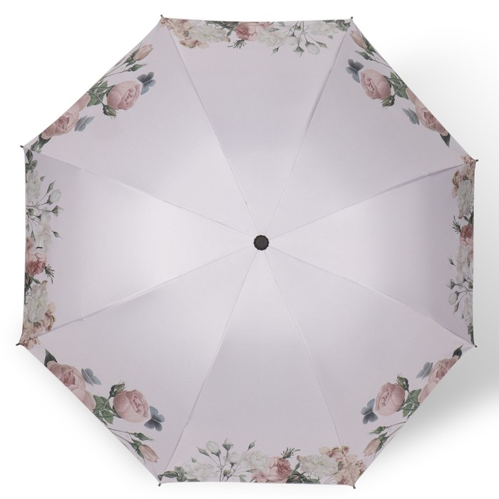 Зонт механический «Нежность», эпонж, 4 сложения, 8 спиц, R = 48 см, цвет МИКС - фото 1908101538