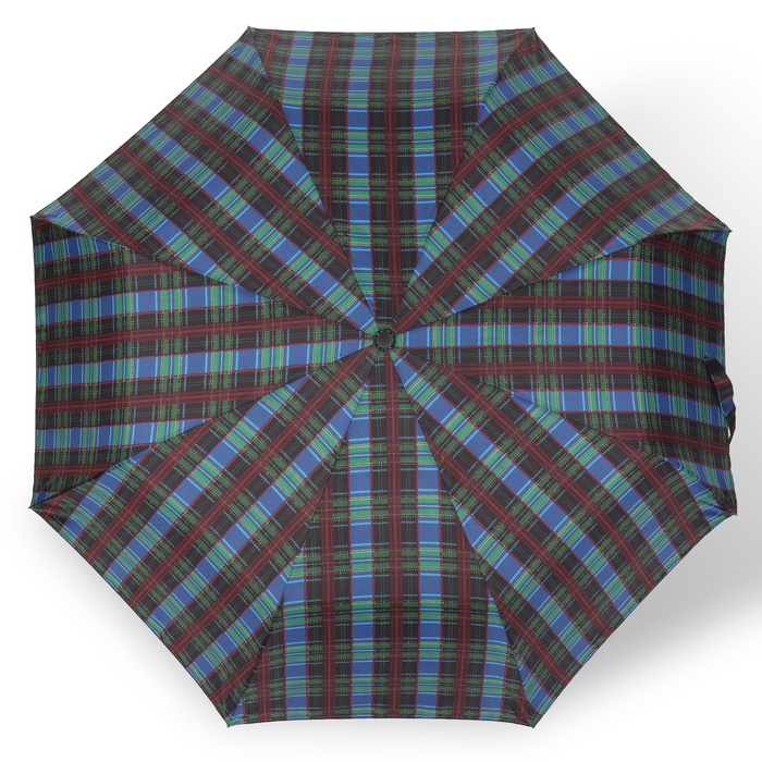 Зонт полуавтоматический «Крупная клетка», 3 сложения, 8 спиц, R = 48 см, цвет МИКС - фото 1883092991