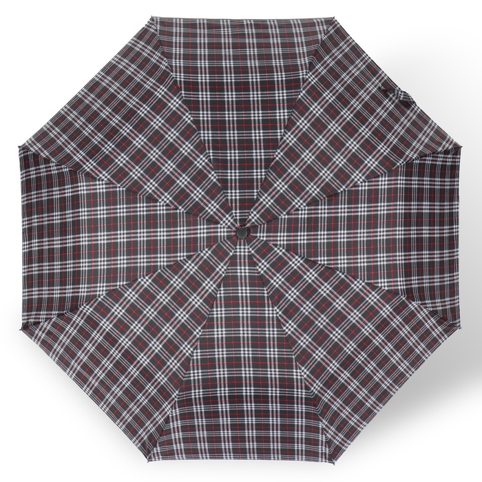 Зонт полуавтоматический «Крупная клетка», 3 сложения, 8 спиц, R = 48 см, цвет МИКС - фото 1905196342