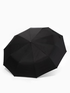 Зонт автоматический «Однотон», 3 сложения, 10 спиц, R=50/57 см, d=100 см, чёрный - Фото 1