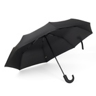 Зонт автоматический «Однотон», 3 сложения, 8 спиц, R = 48 см, цвет чёрный - Фото 4