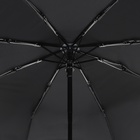 Зонт автоматический «Однотон», 3 сложения, 8 спиц, R = 48 см, цвет чёрный - Фото 8