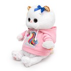 Мягкая игрушка «Кошечка Ли-Ли BABY», в худи с единорогом, 20 см - Фото 3