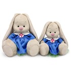 Мягкая игрушка «Зайка Ми», в синем платье с розочками, 23 см - фото 23807109