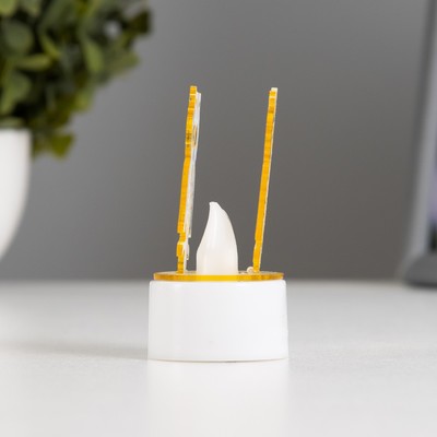 Фигурка световая RISALUX «Сова», LED-ночник, от батареек 3×LR41, золото, 3.5×3.5×6 см
