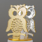 Фигурка светящаяся RISALUX «Сова», LED-ночник, от батареек 3×LR41, золото, 3.5×3.5×6 см - Фото 6