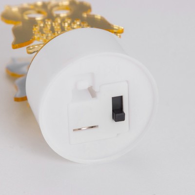 Фигурка световая RISALUX «Сова», LED-ночник, от батареек 3×LR41, золото, 3.5×3.5×6 см
