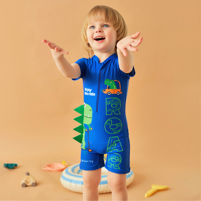 Купальник детский «Крошка Я. Дино», рост 86-92 см, синий - Фото 1