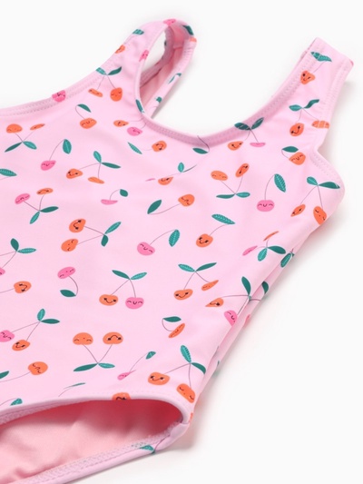 Купальник для девочки слитный KAFTAN «Вишни», розовый, размер 30 (98-104 см)