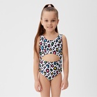 Купальник для девочки слитный KAFTAN «Леопард», белый, размер 32 (110-116 см) 9928243