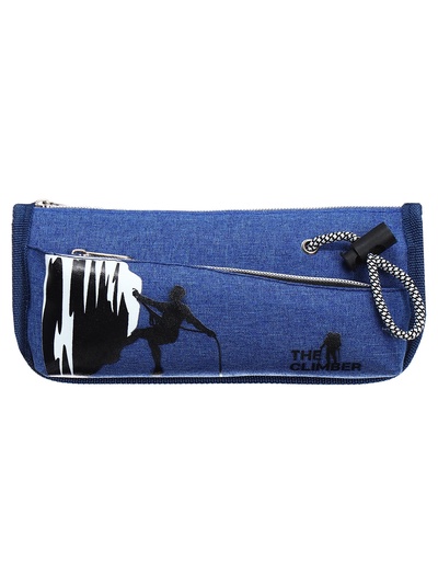 Пенал школьный на молнии Calligrata «Спорт», 2 отделения, синий