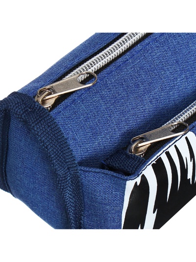 Пенал школьный на молнии Calligrata «Спорт», 2 отделения, синий