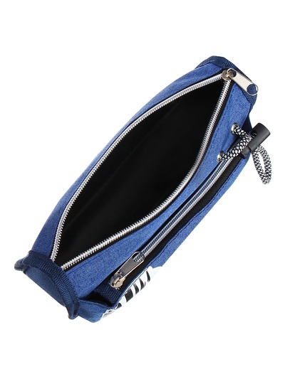 Пенал школьный на молнии Calligrata «Спорт», 2 отделения, синий