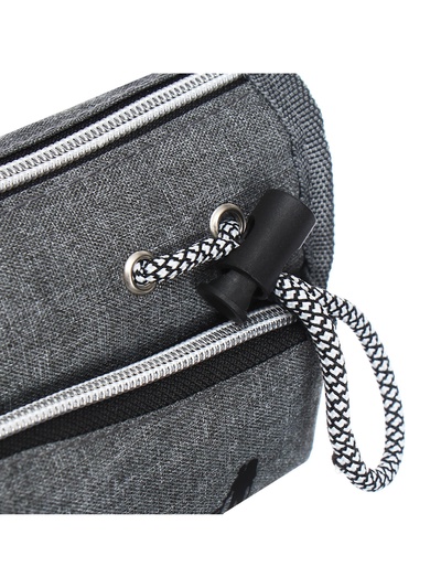 Пенал школьный на молнии Calligrata «Спорт», 2 отделения, серый