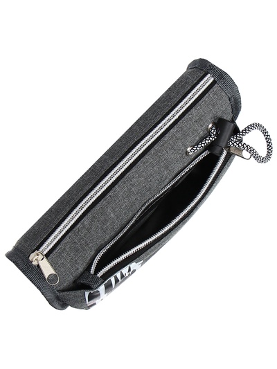 Пенал школьный на молнии Calligrata «Спорт», 2 отделения, серый