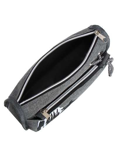 Пенал школьный на молнии Calligrata «Спорт», 2 отделения, серый