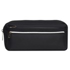 Пенал школьный Calligrata, мягкий, 3 отделения, 130×210×100 мм, объёмный, чёрный - Фото 2