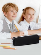 Пенал школьный на молнии Calligrata, 1 отделение, чёрный - Фото 3