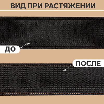Резинка башмачная, 20 мм, 10 м, чёрная