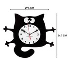 Часы настенные детские "Чёрный кот", бесшумные, 29 х 34 см, АА - Фото 2