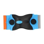 Скребок ТУНДРА, двухсторонний - пластик-металл, обрезиненная рукоятка, 45 мм - Фото 2