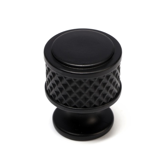 Ручка кнопка CAPPIO PK104, D=25 мм, пластик, цвет черный