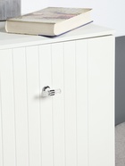 Ручка-кнопка CAPPIO PK106, d=12 мм, пластик, цвет прозрачный/хром (комплект 2 шт) - фото 51667771