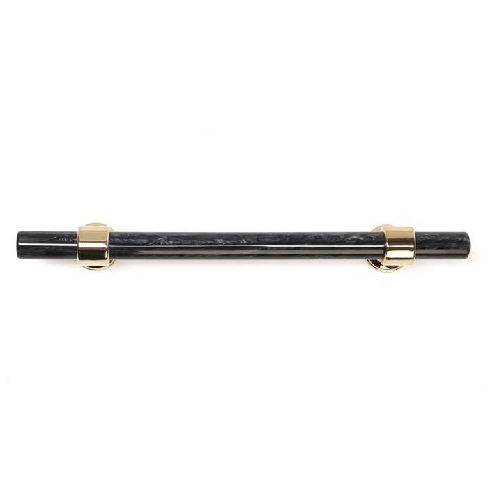 Ручка скоба CAPPIO PK106, м/о 128 мм, D=12 мм, пластик, цвет графит/золото