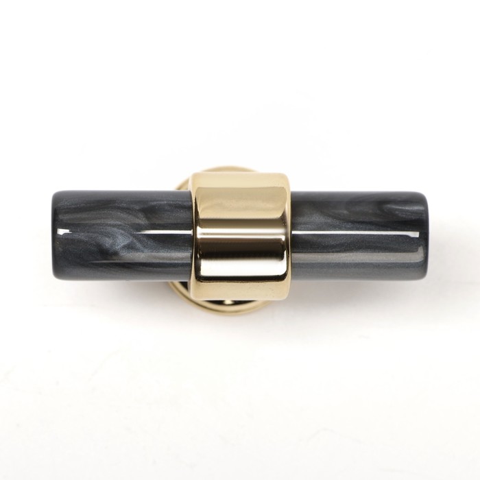 Ручка кнопка CAPPIO PK106, D=12 мм, пластик, цвет графит/золото