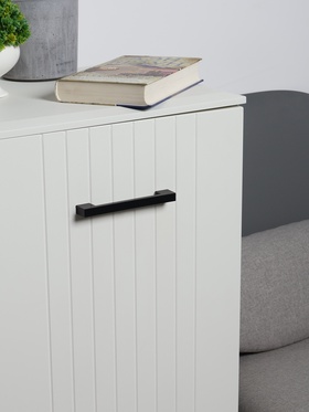 Ручка-скоба CAPPIO PK110, м/о 128 мм, пластик, цвет черный