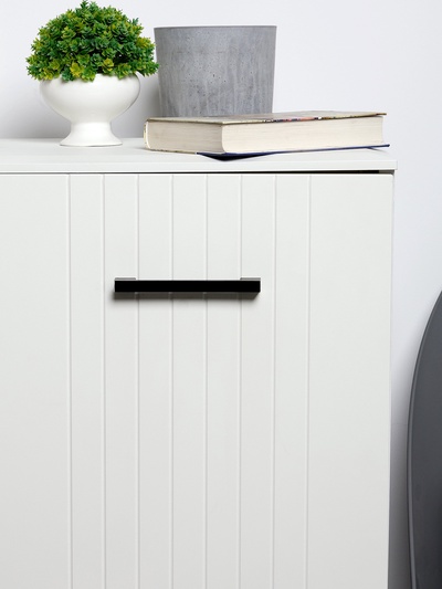 Ручка-скоба CAPPIO PK110, м/о 128 мм, пластик, цвет черный