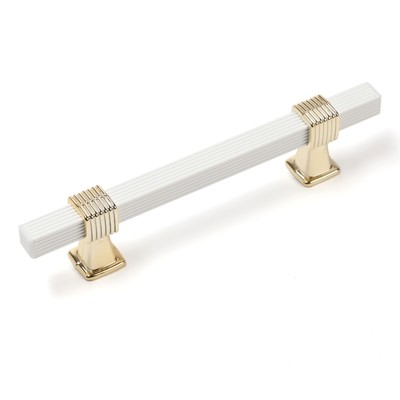 Ручка-скоба CAPPIO PK117, м/о 96 мм, цвет белый/золото