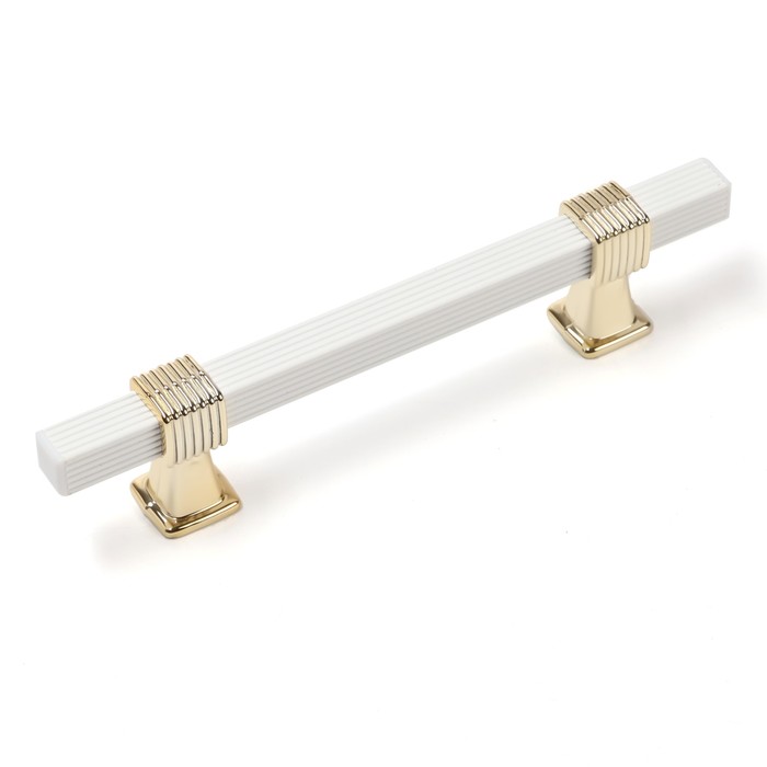 Ручка-скоба CAPPIO PK117, м/о 96 мм, цвет белый/золото - Фото 1