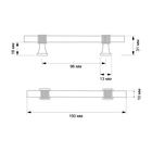 Ручка-скоба CAPPIO PK117, м/о 96 мм, цвет графит - фото 24714473