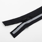 Молния «Спираль», №5, разъёмная, со светоотражающей полосой, замок автомат, 60 см, чёрная - Фото 2