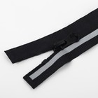 Молния «Спираль», №5, со светоотражающей полосой, разъёмная, замок автомат, 80 см, чёрная - Фото 2