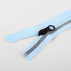 Молния «Спираль», №5, разъёмная, со светоотражающей полосой, замок автомат, 60 см, голубая - Фото 2