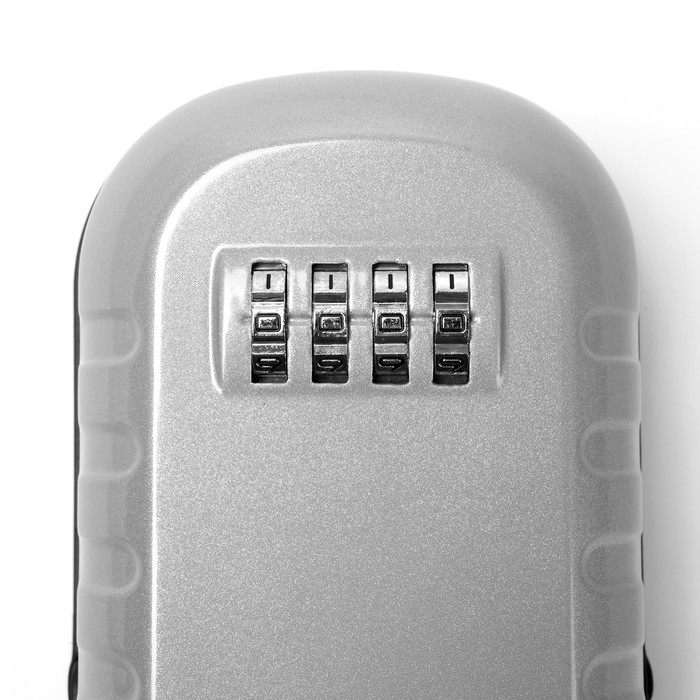 Сейф-ключница кодовая ТУНДРА, металлическая, с защитной крышкой, цвет серый - фото 1887513366
