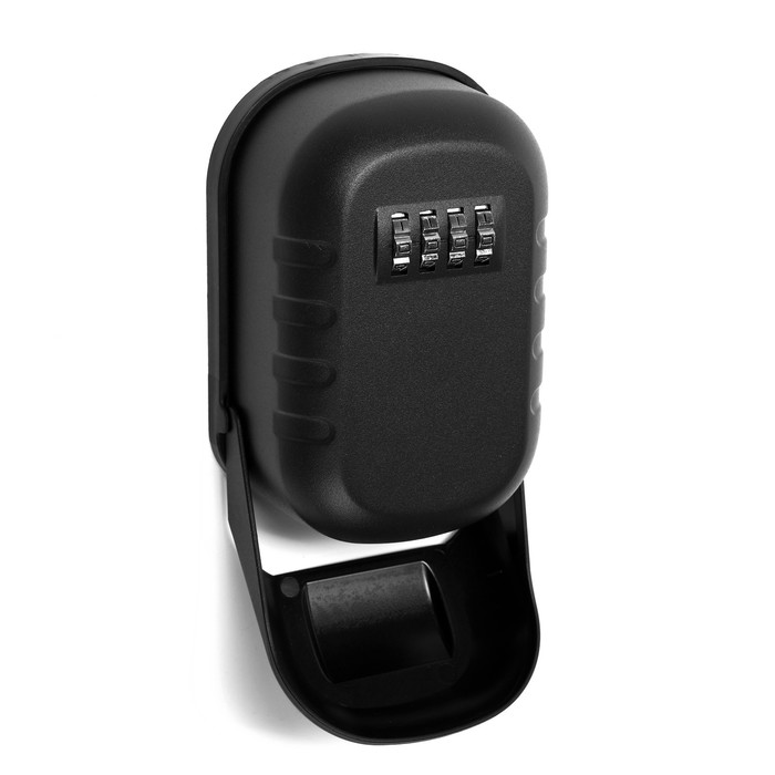 Сейф-ключница кодовая ТУНДРА, металлическая, с защитной крышкой, цвет черный - фото 1887513373