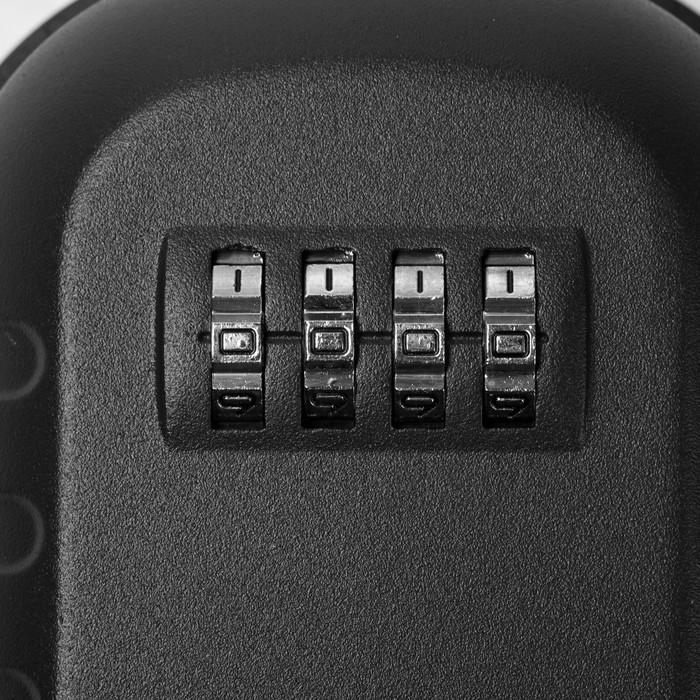 Сейф-ключница кодовая ТУНДРА, металлическая, с защитной крышкой, цвет черный - фото 1887513376