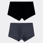 Набор мужских трусов боксеры (2 шт), цвет графит/черный, размер 56 (3XL) - фото 23807525