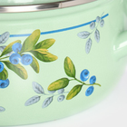 Набор кастрюль «Черника», 3 предмета: 1,5 л, 2 л, 3 л, эмалированные крышки - фото 24271981