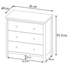 Комод Polini kids Simple 3501, цвет белый-серый - Фото 17