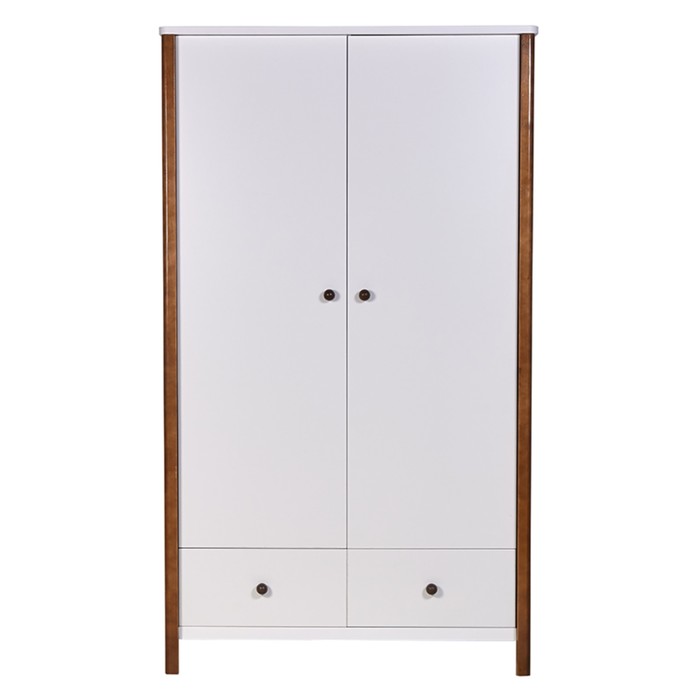 Шкаф двухсекционный Polini kids Simple 3510, с ящиками, цвет белый-дуб крафт - Фото 1