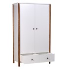 Шкаф двухсекционный Polini kids Simple 3510, с ящиками, цвет белый-дуб крафт 10393971 - фото 319812456