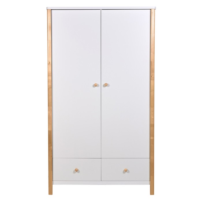 Шкаф двухсекционный Polini kids Simple 3510, с ящиками, цвет белый-натуральный - Фото 1