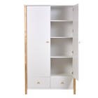 Шкаф двухсекционный Polini kids Simple 3510, с ящиками, цвет белый-натуральный 10393972 - фото 319812475