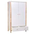 Шкаф двухсекционный Polini kids Simple 3510, с ящиками, цвет белый-натуральный 10393972 - фото 319812470
