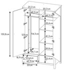 Шкаф двухсекционный Polini kids Simple 3510, с ящиками, цвет белый-серый 10393973 - фото 319812496