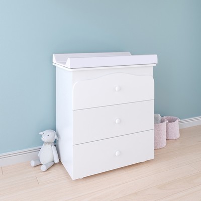 Комод Polini Kids Simple, с ящиками и пеленальной доской, цвет белый-белый